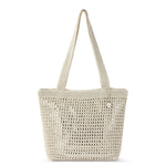The Sak Casual Classics Tote - Hand Crochet - Natural With Silver