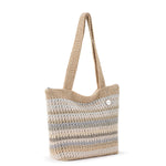 The Sak Casual Classics Tote - Hand Crochet - Sand Stripe