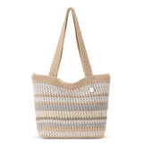 The Sak Casual Classics Tote - Hand Crochet - Sand Stripe
