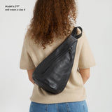 The Sak Geo Sling Backpack - Leather - Black