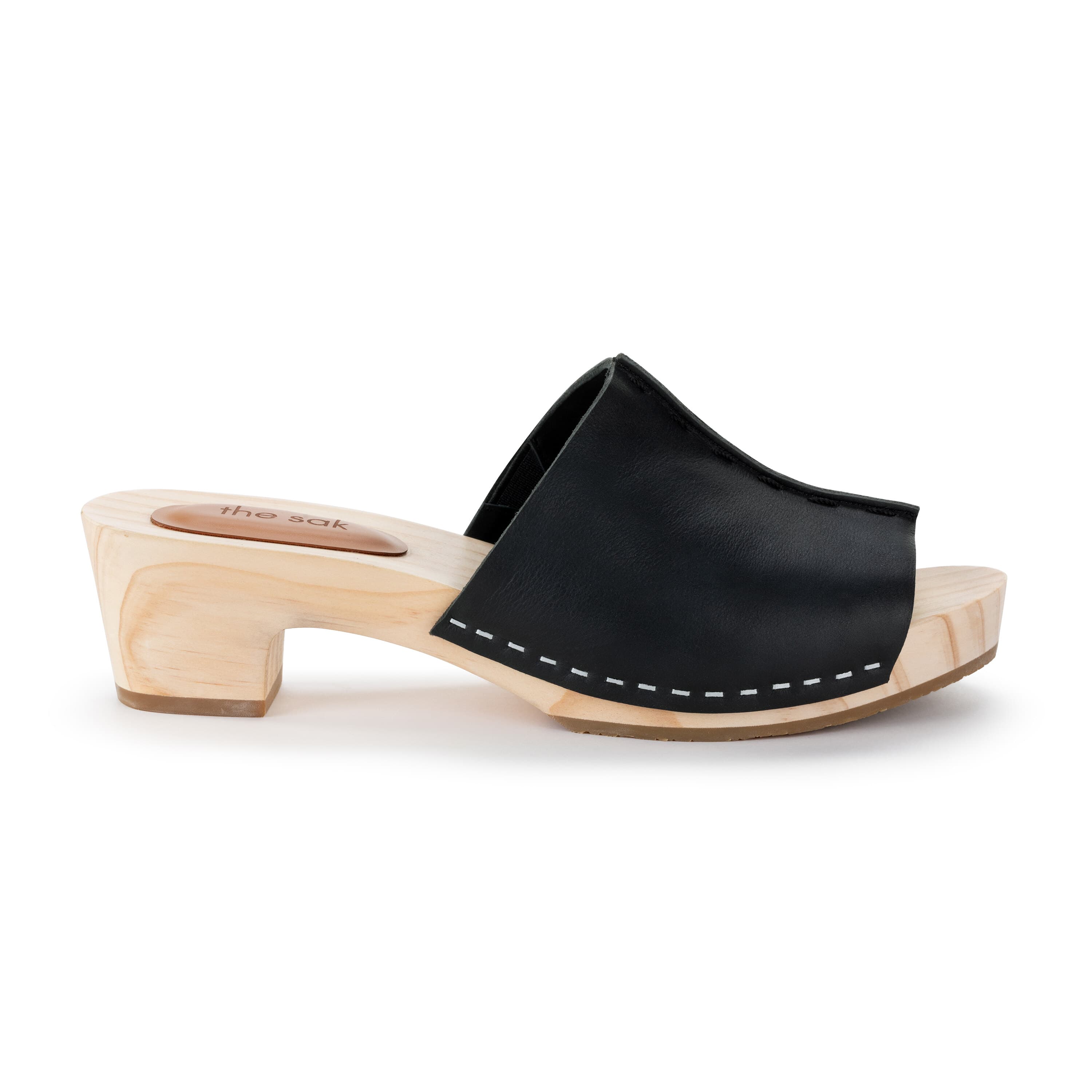 The Sak Ella Clog Sandal - Leather - Black
