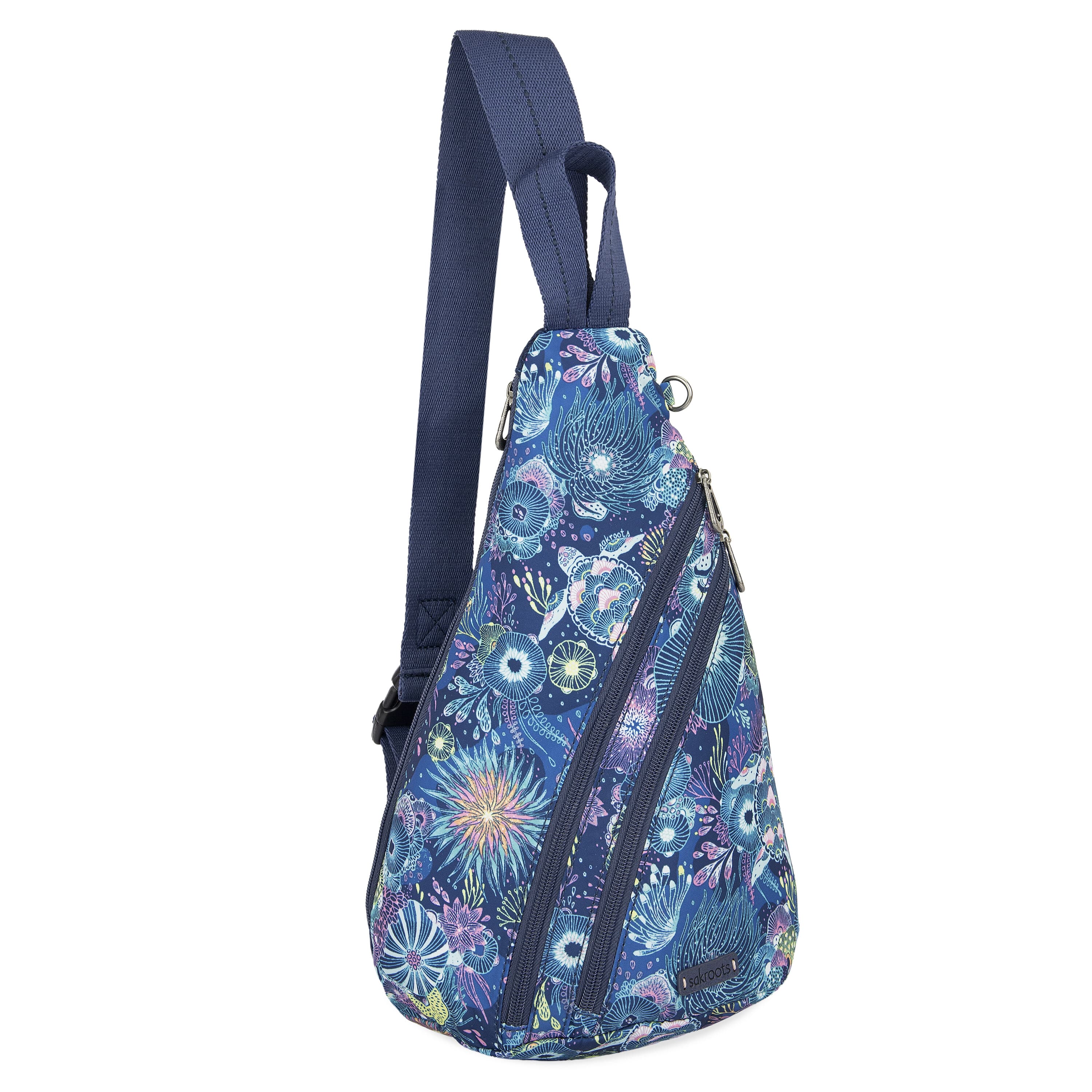 Sakroots On The Go Sling Backpack - EcoTwill - Royal Blue Seascape