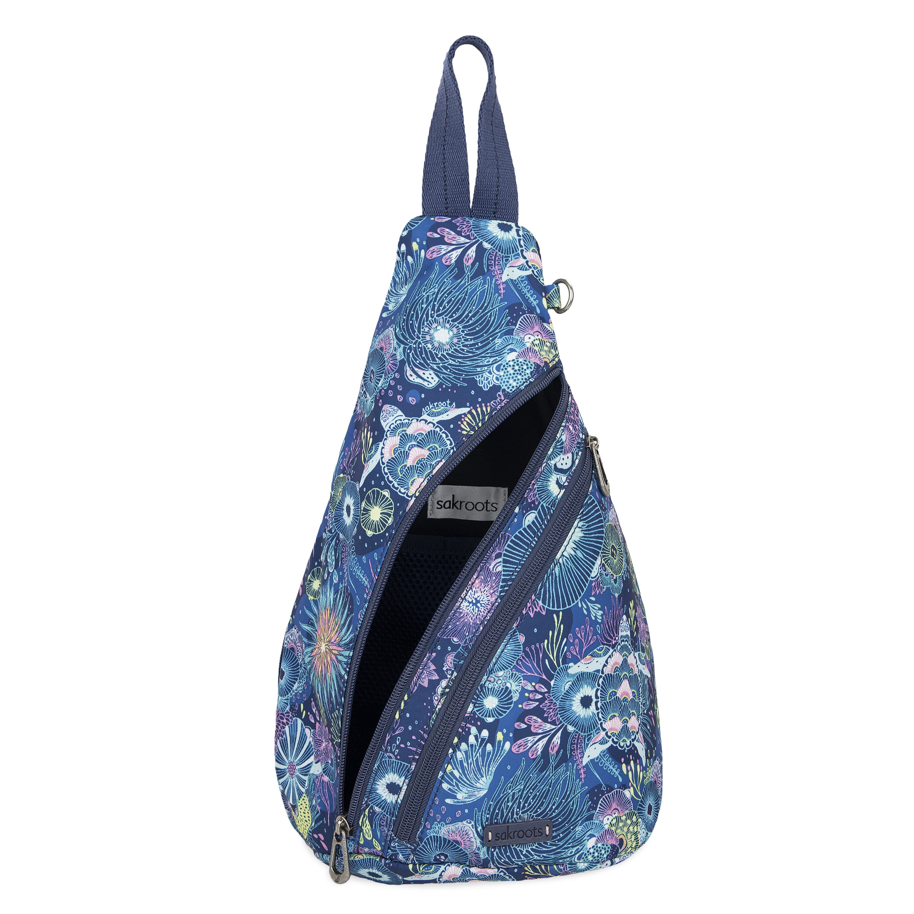 Sakroots On The Go Sling Backpack - EcoTwill - Royal Blue Seascape