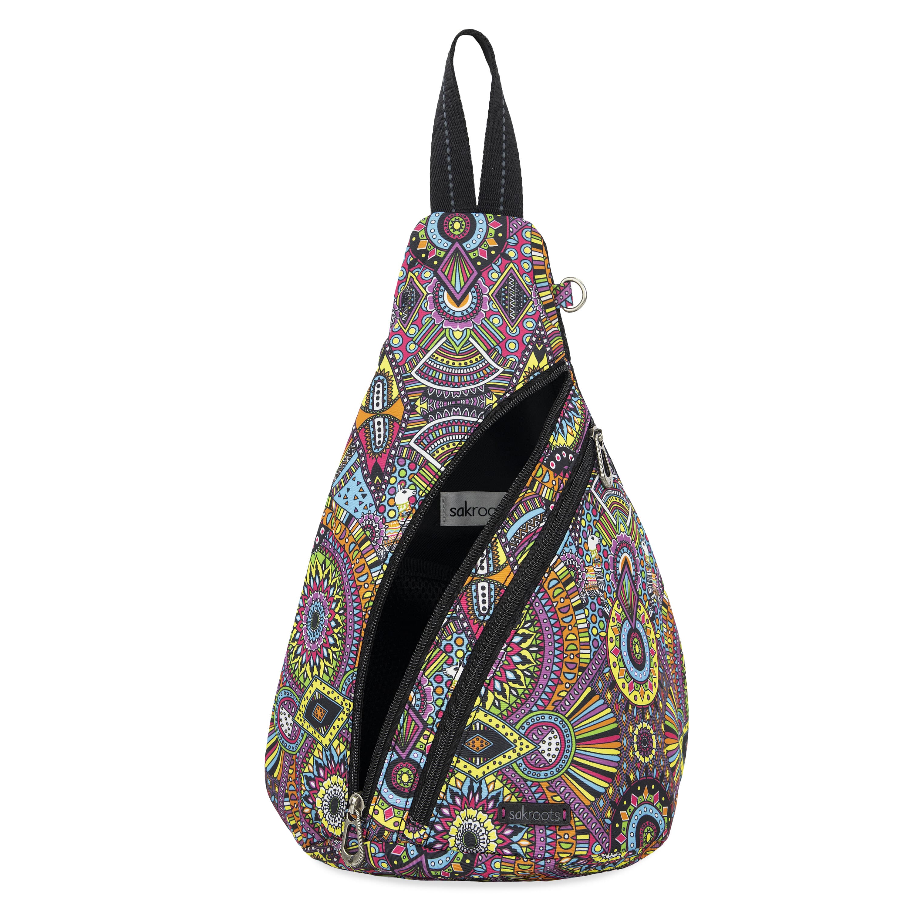 Sakroots On The Go Sling Backpack - EcoTwill - Rainbow Wanderlust