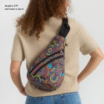 Sakroots On The Go Sling Backpack - EcoTwill - Rainbow Wanderlust