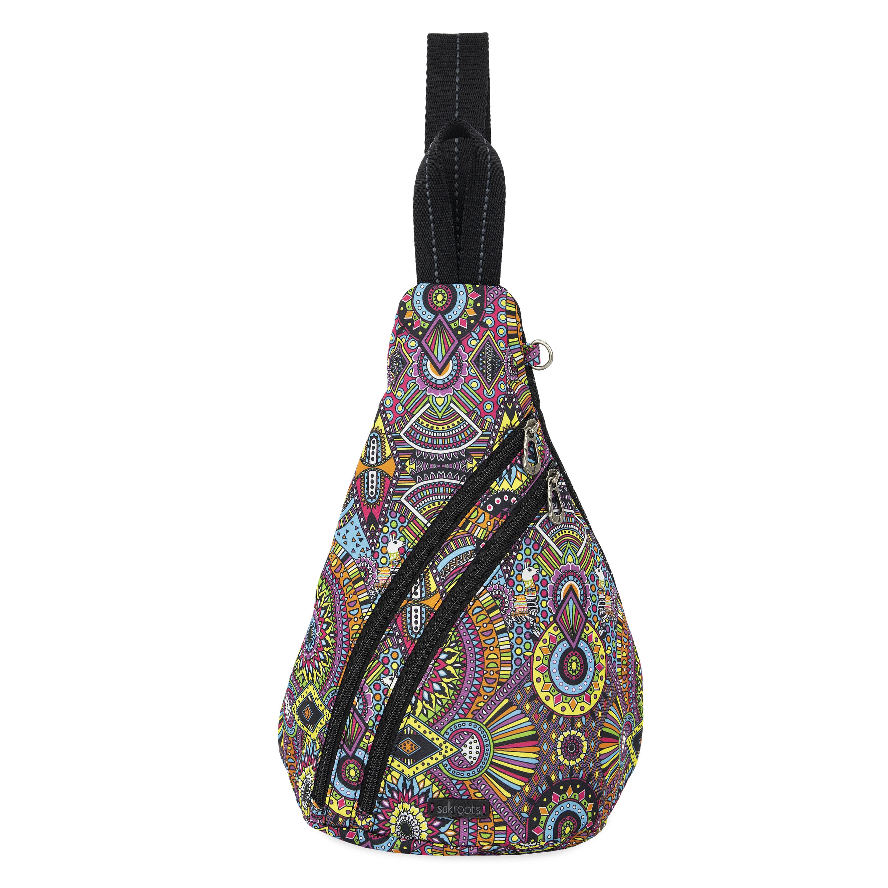 Sakroots On The Go Sling Backpack - EcoTwill - Rainbow Wanderlust