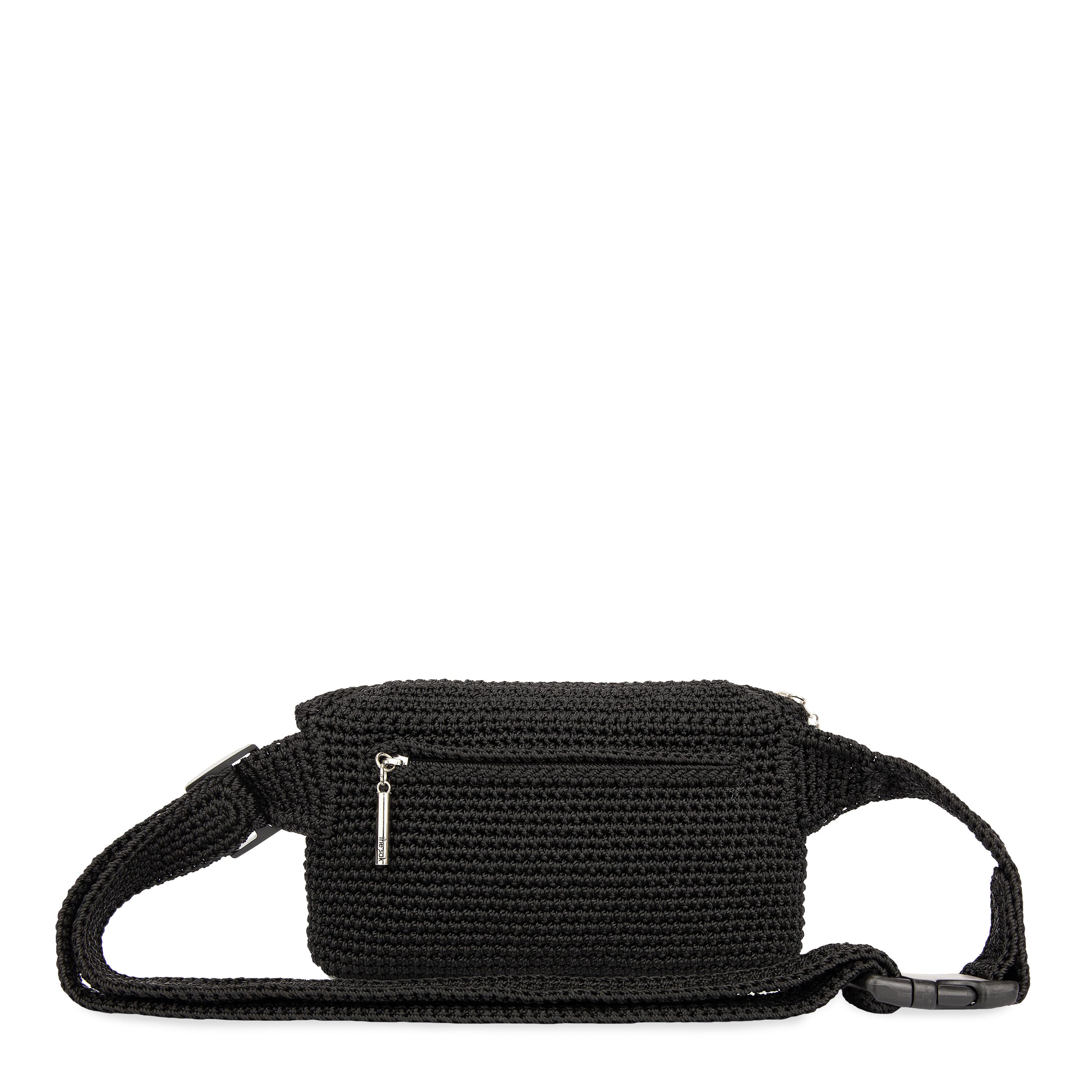 The Sak Caraway Small Belt Bag - Hand Crochet - Black