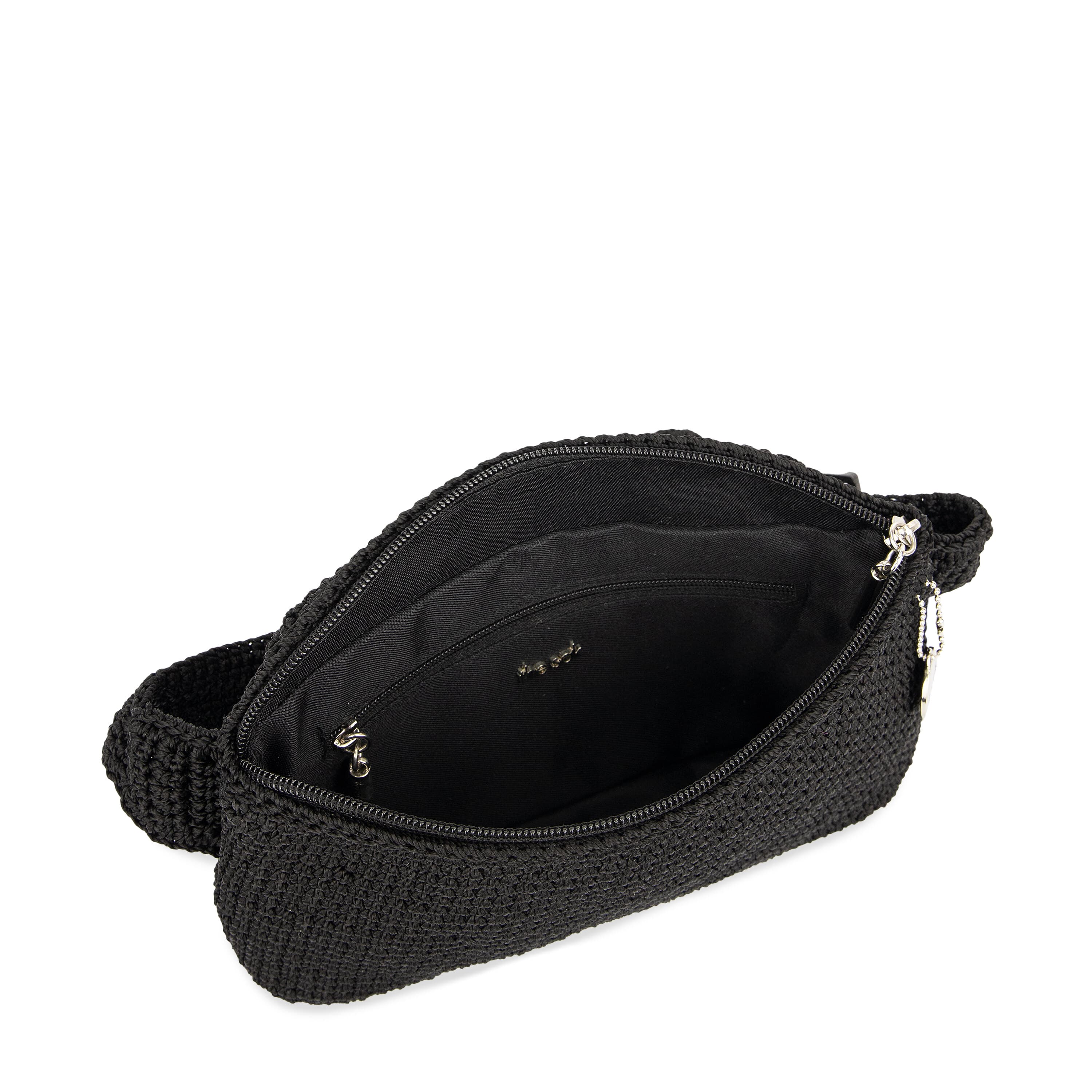 The Sak Caraway Small Belt Bag - Hand Crochet - Black