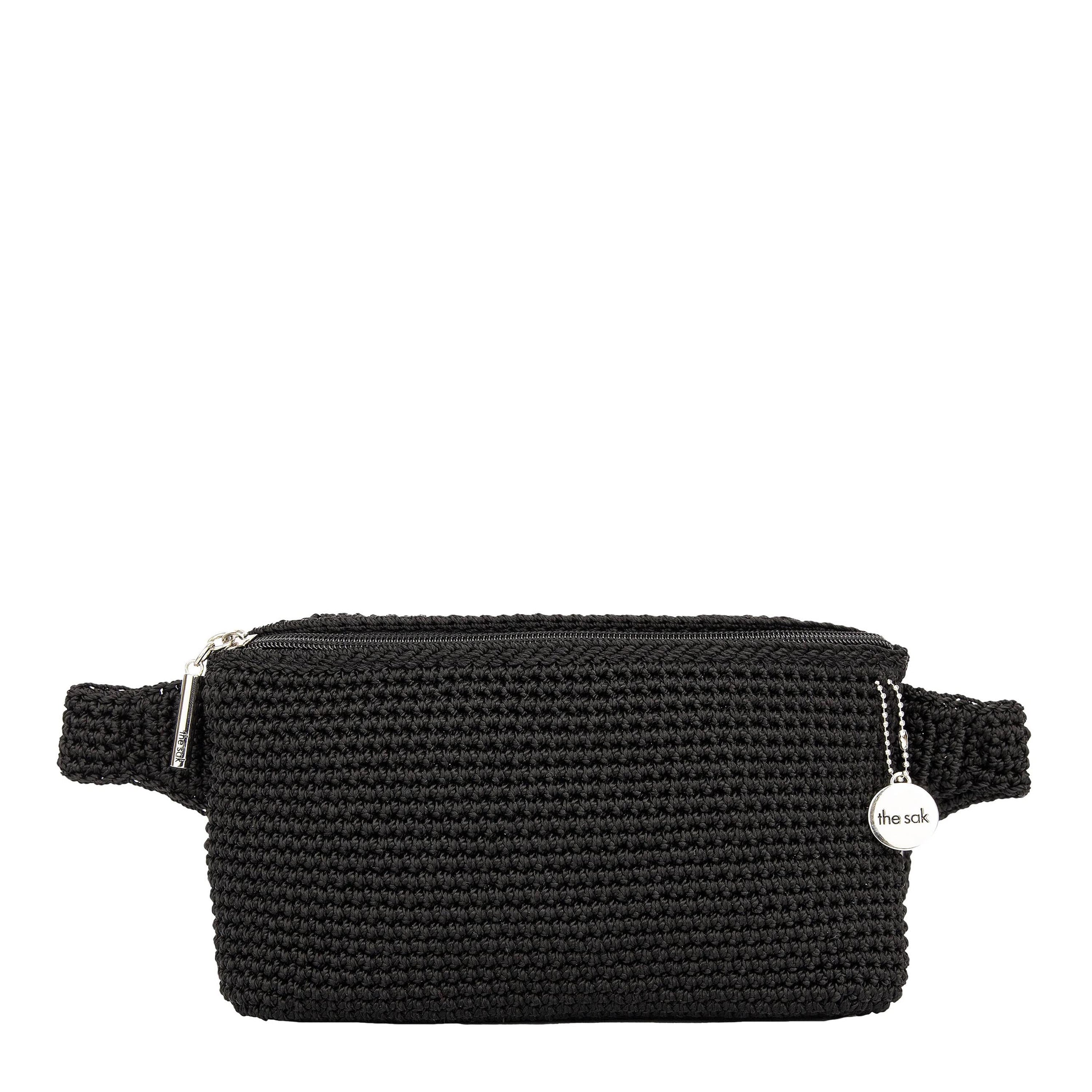 The Sak Caraway Small Belt Bag - Hand Crochet - Black