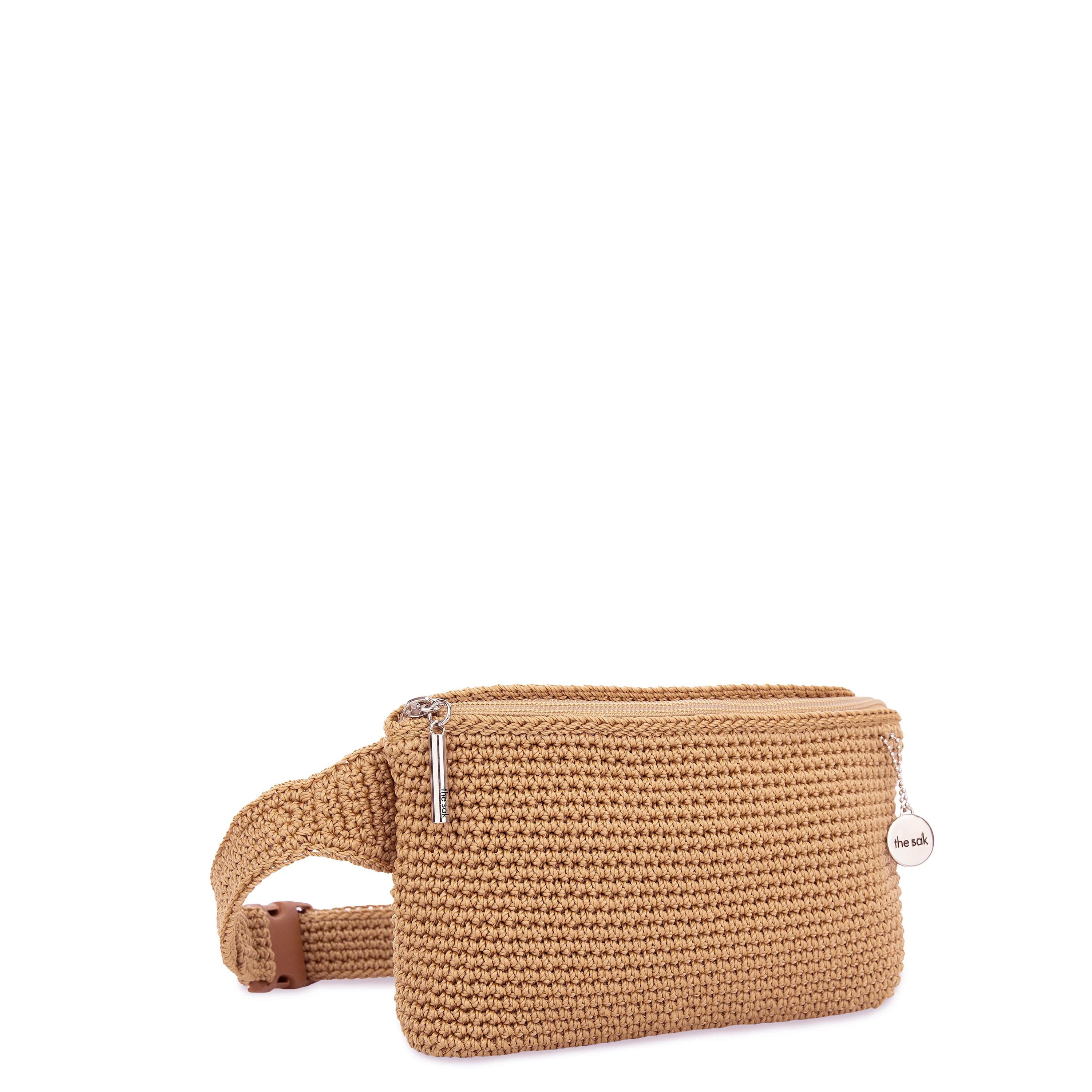 The Sak Caraway Small Belt Bag - Hand Crochet - Bamboo
