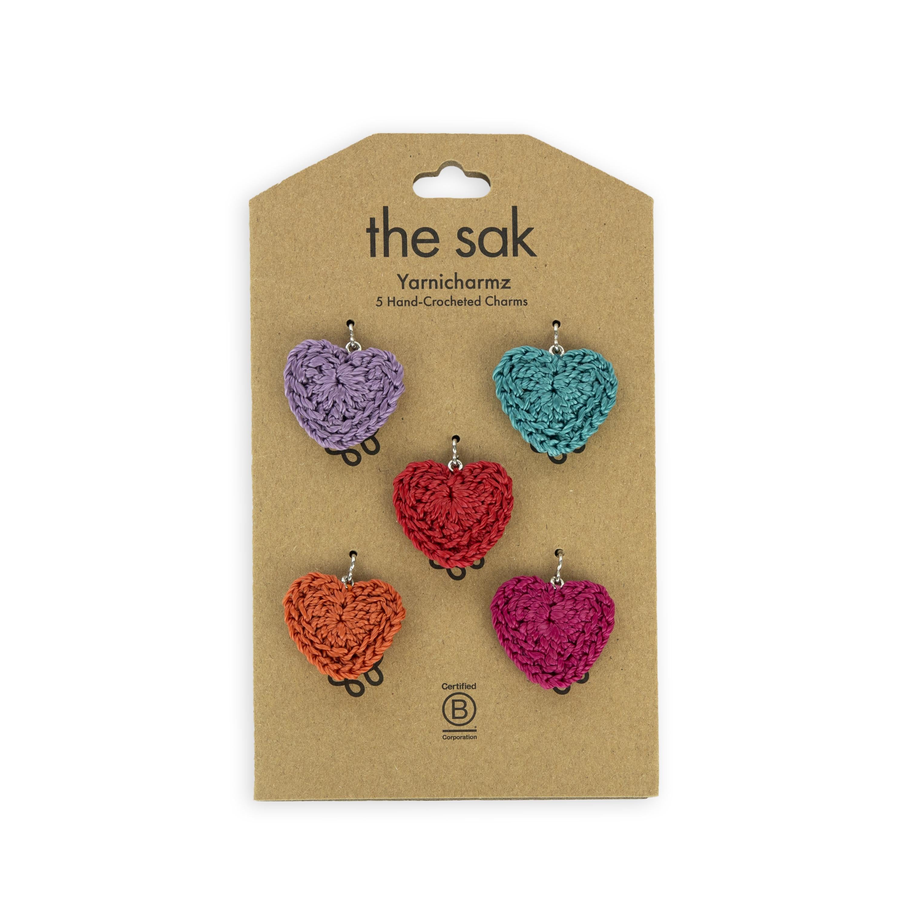 The Sak Yarnicharmz 5 Pack - Hand Crochet - Hearts