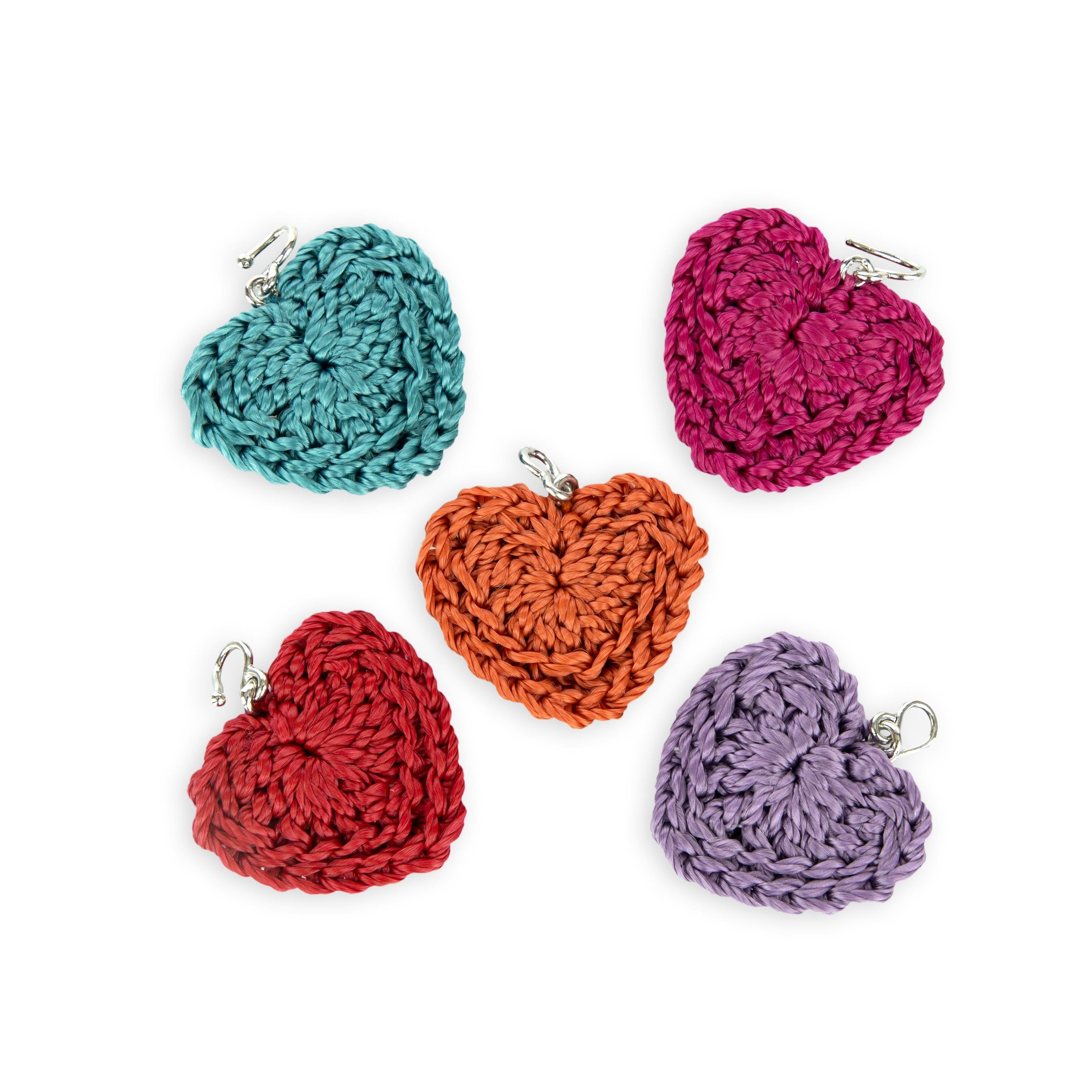 The Sak Yarnicharmz 5 Pack - Hand Crochet - Hearts