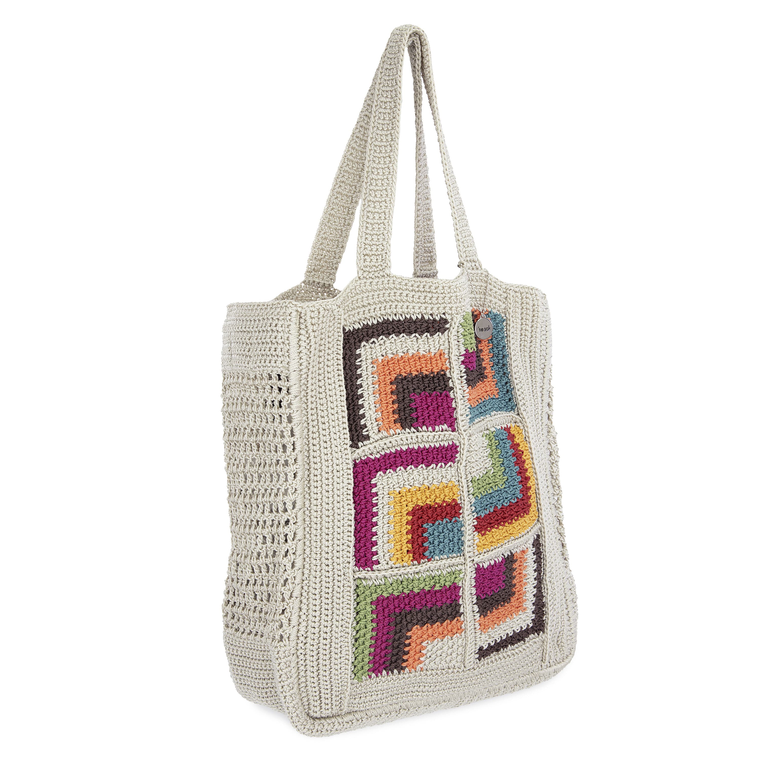 The Sak Lanie Market Tote - Hand Crochet - Multi Geo