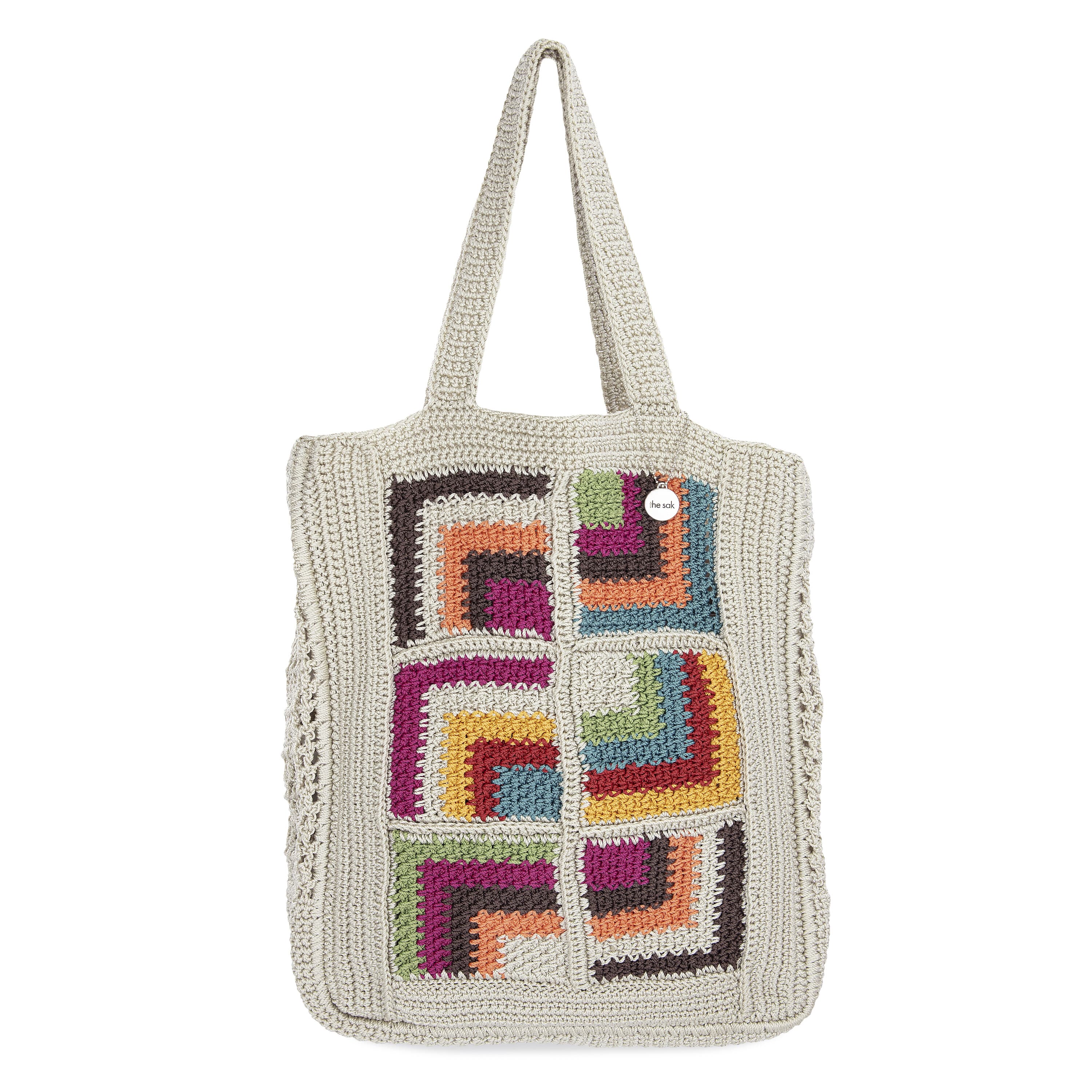 The Sak Lanie Market Tote - Hand Crochet - Multi Geo