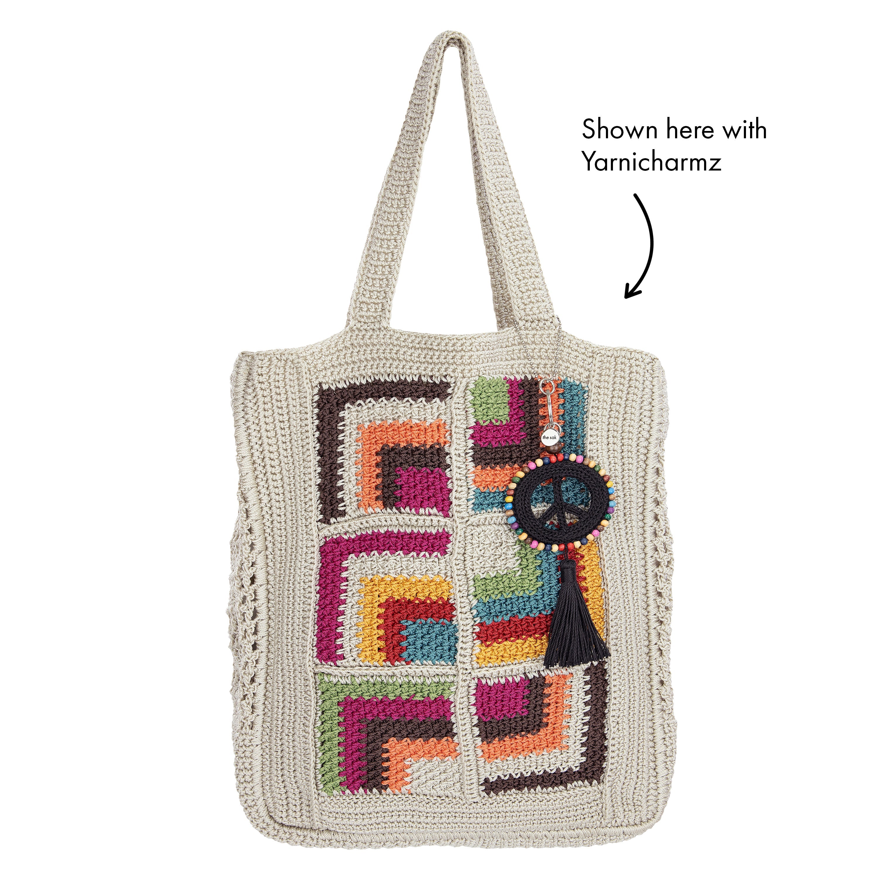 The Sak Lanie Market Tote - Hand Crochet - Multi Geo