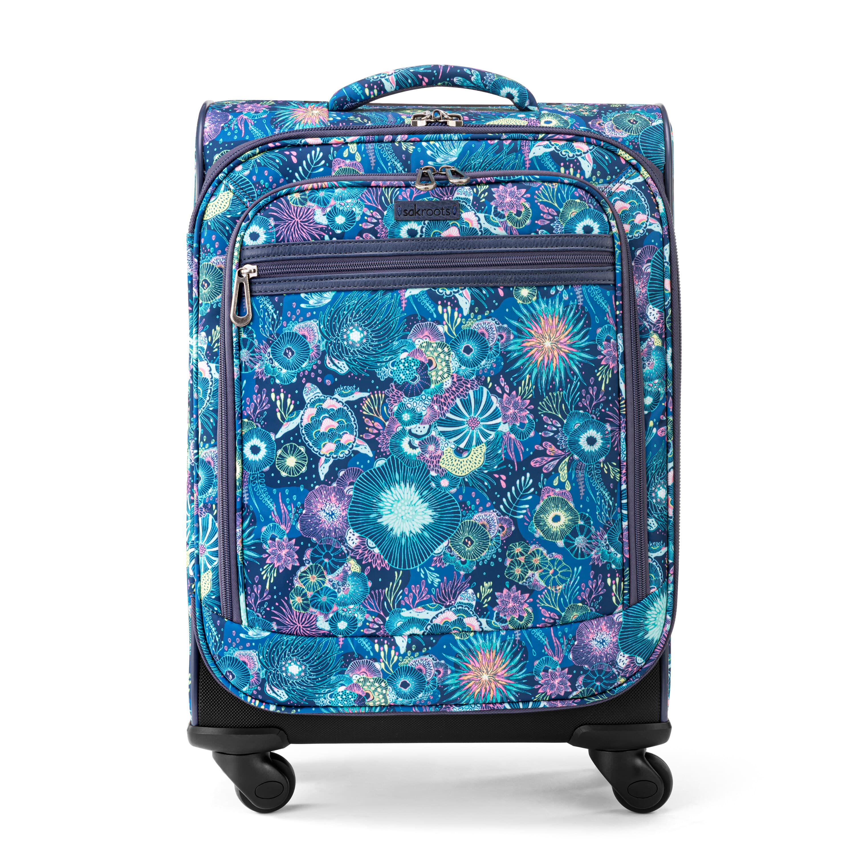 Sakroots On The Go 21" Spinner Luggage Bundle - EcoTwill - Royal Blue Seascape