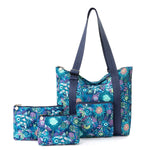 Sakroots On The Go 21" Spinner Luggage Bundle - EcoTwill - Royal Blue Seascape