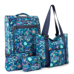 Sakroots On The Go 21" Spinner Luggage Bundle - EcoTwill - Royal Blue Seascape