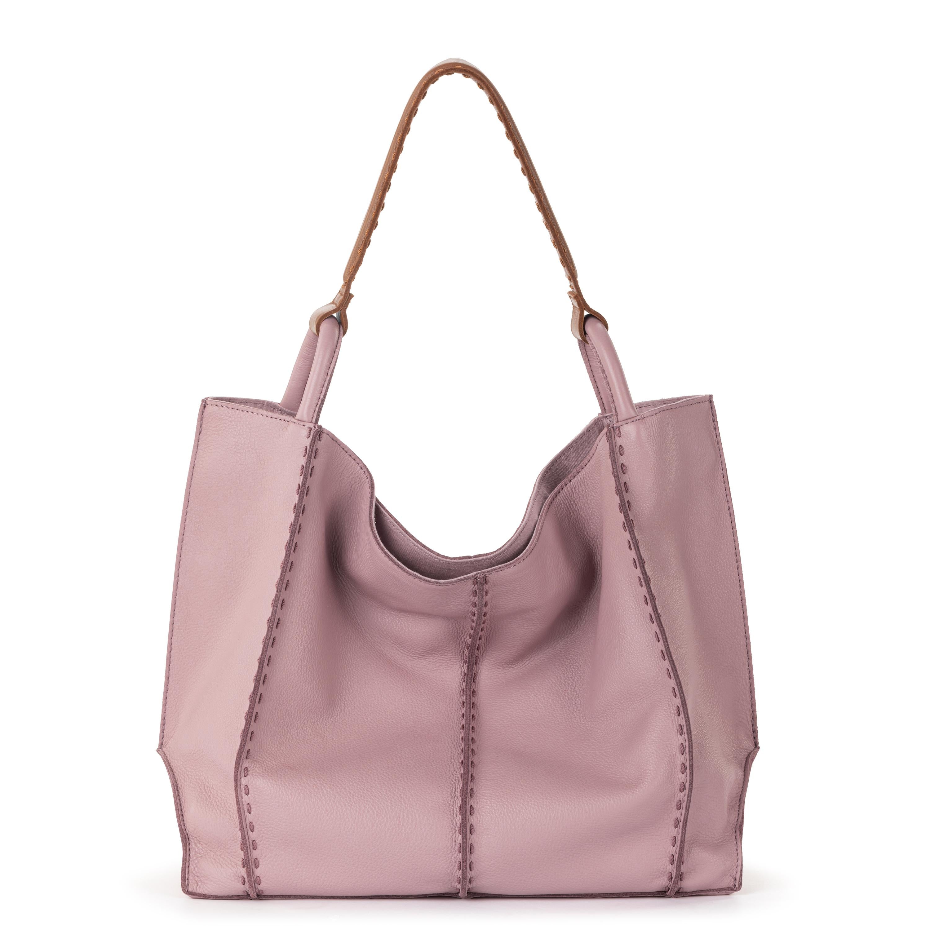 The Sak Los Feliz Large Tote and Iris Smartphone Wallet Bundle - Leather - Rosewood