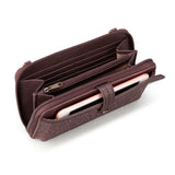 The Sak Iris Smartphone Wallet - Leather - Mahogany Tile Embossed