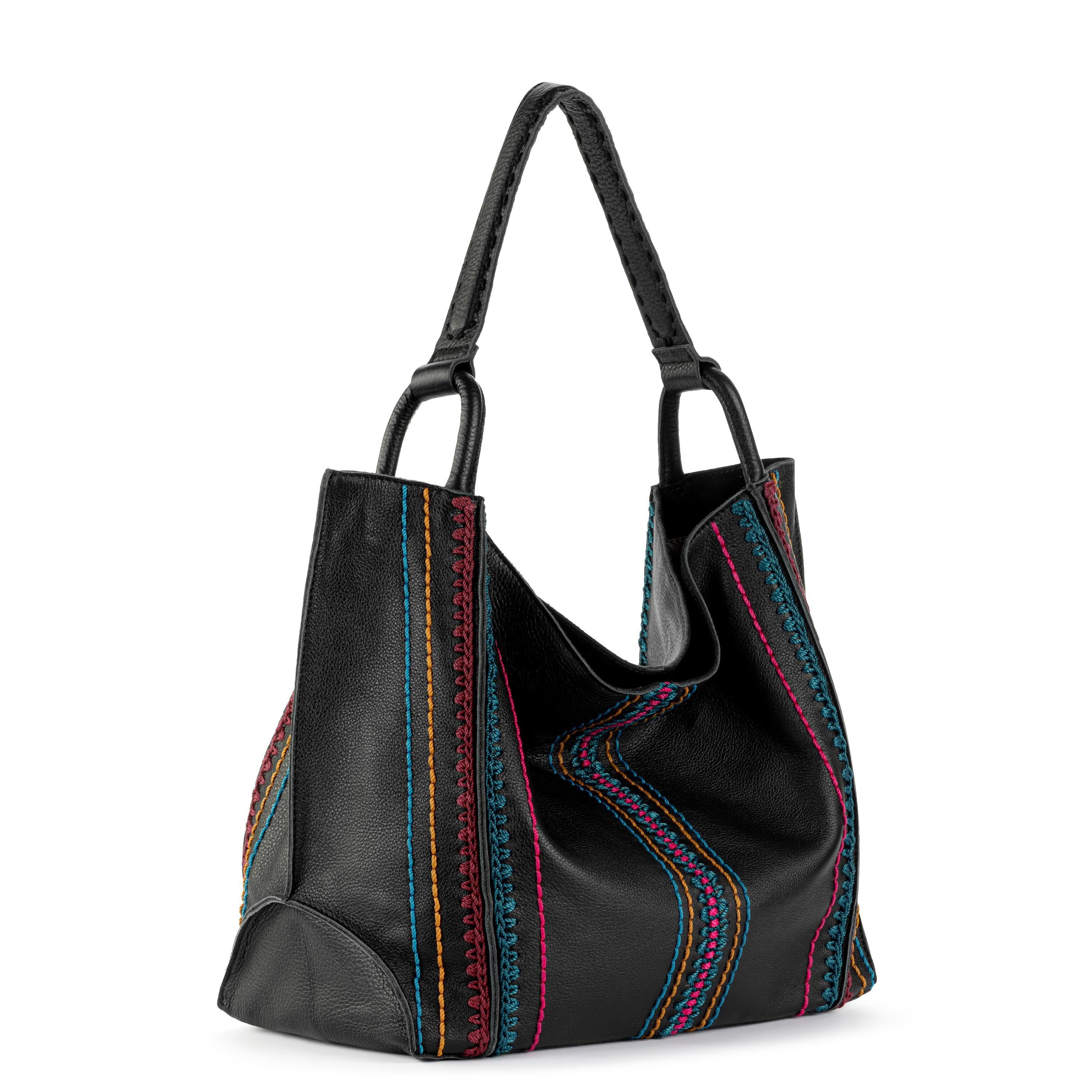 The Sak Los Feliz Large Tote - Leather - Black Multi Seminyak