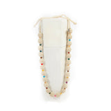 The Sak Drea Crochet Bead Necklace - Hand Crochet - Ecru Multi Beads