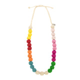 The Sak Drea Crochet Bead Necklace - Hand Crochet - Beach Stripe