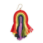 The Sak Cyrus Charm Earrings - Hand Crochet - Rainbow
