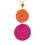 The Sak Jasper Double Disc Earrings - Hand Crochet - Pinkberry Cayen Block