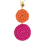 The Sak Jasper Double Disc Earrings - Hand Crochet - Pinkberry Cayen Block