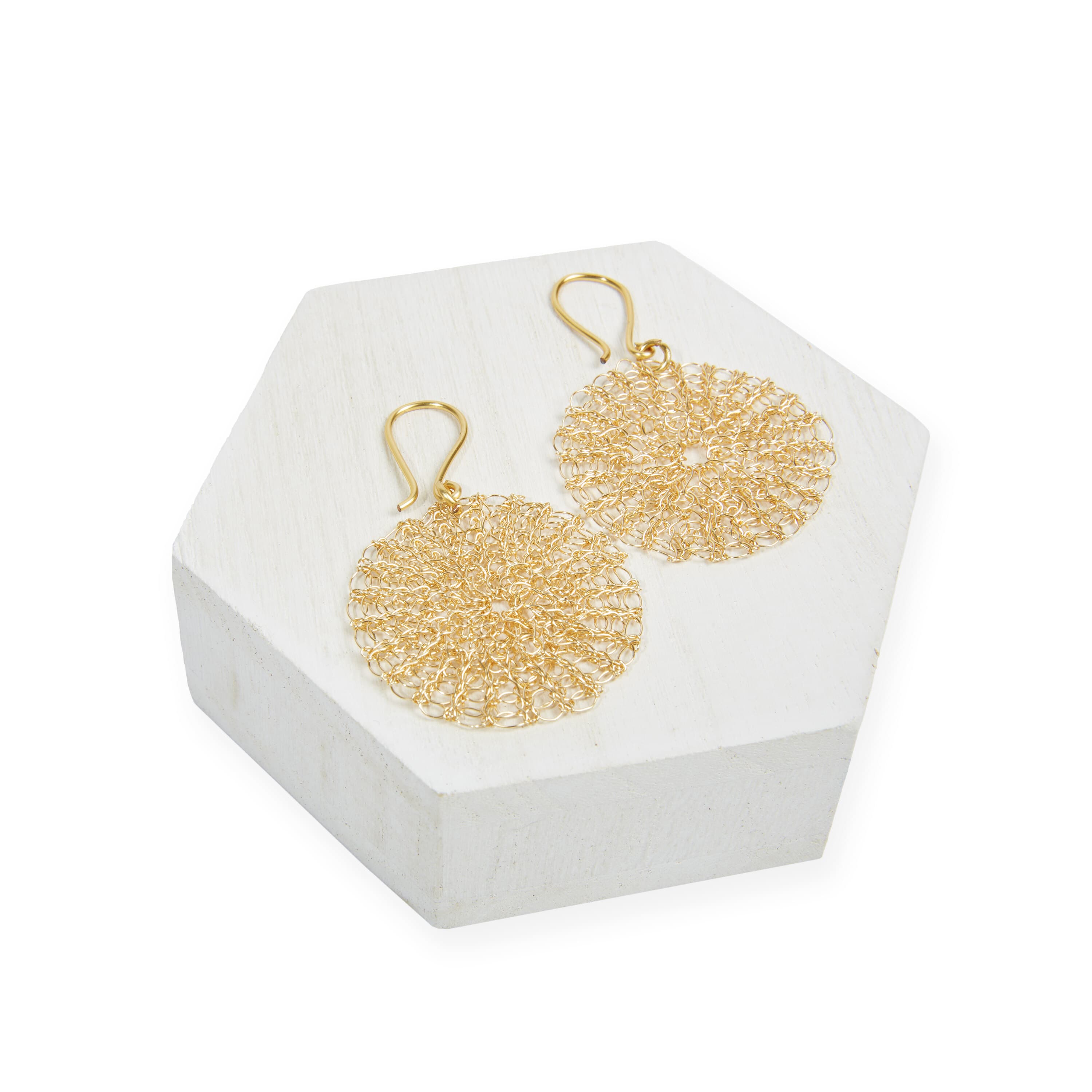 The Sak Parker Disc Earrings - Copper - Gold