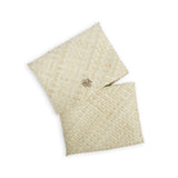 The Sak Jasper Double Disc Earrings - Hand Crochet - Brown Stripe