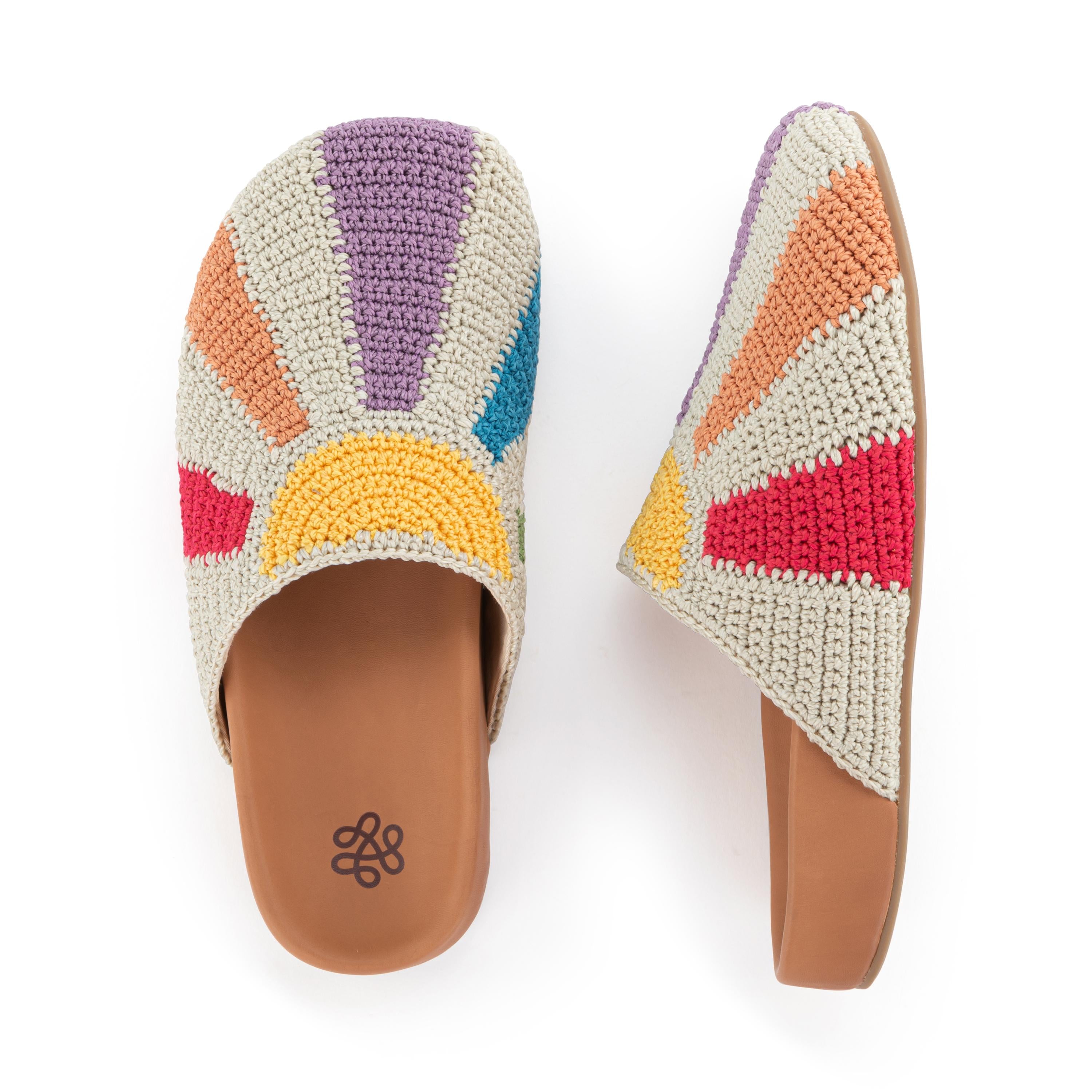 The Sak Bolinas Clog - Hand Crochet - Multi Sunbeam