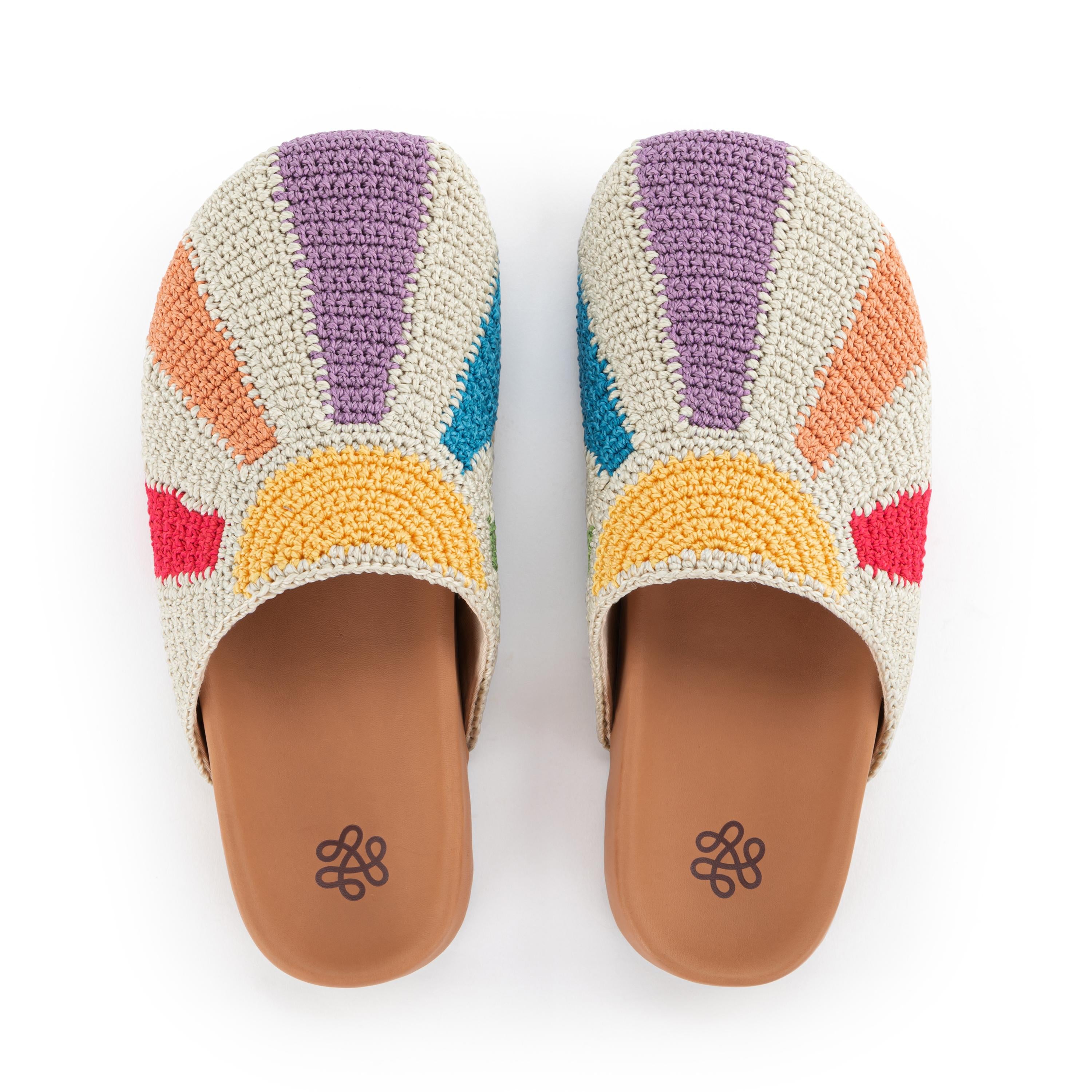 The Sak Bolinas Clog - Hand Crochet - Multi Sunbeam