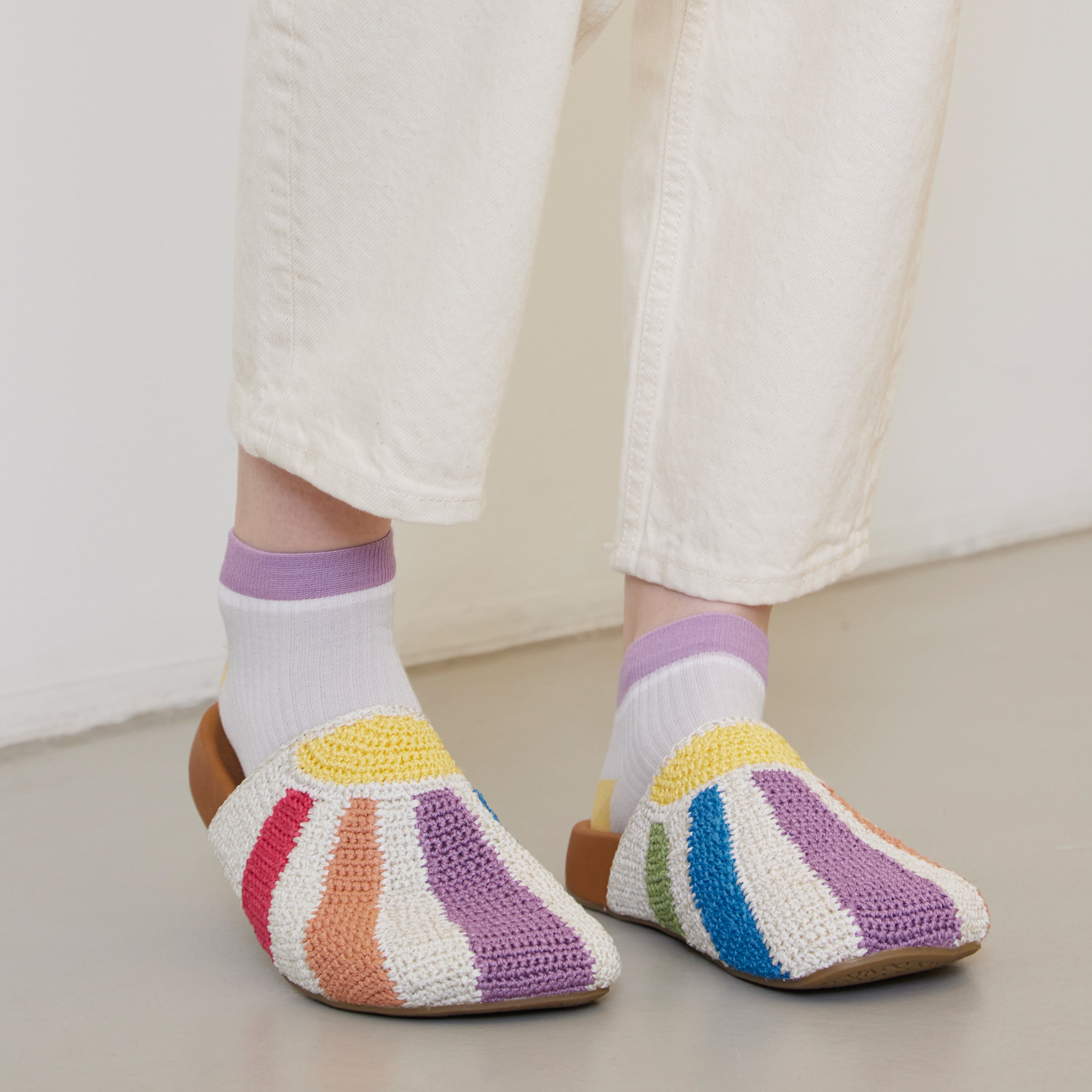 The Sak Bolinas Clog - Hand Crochet - Multi Sunbeam