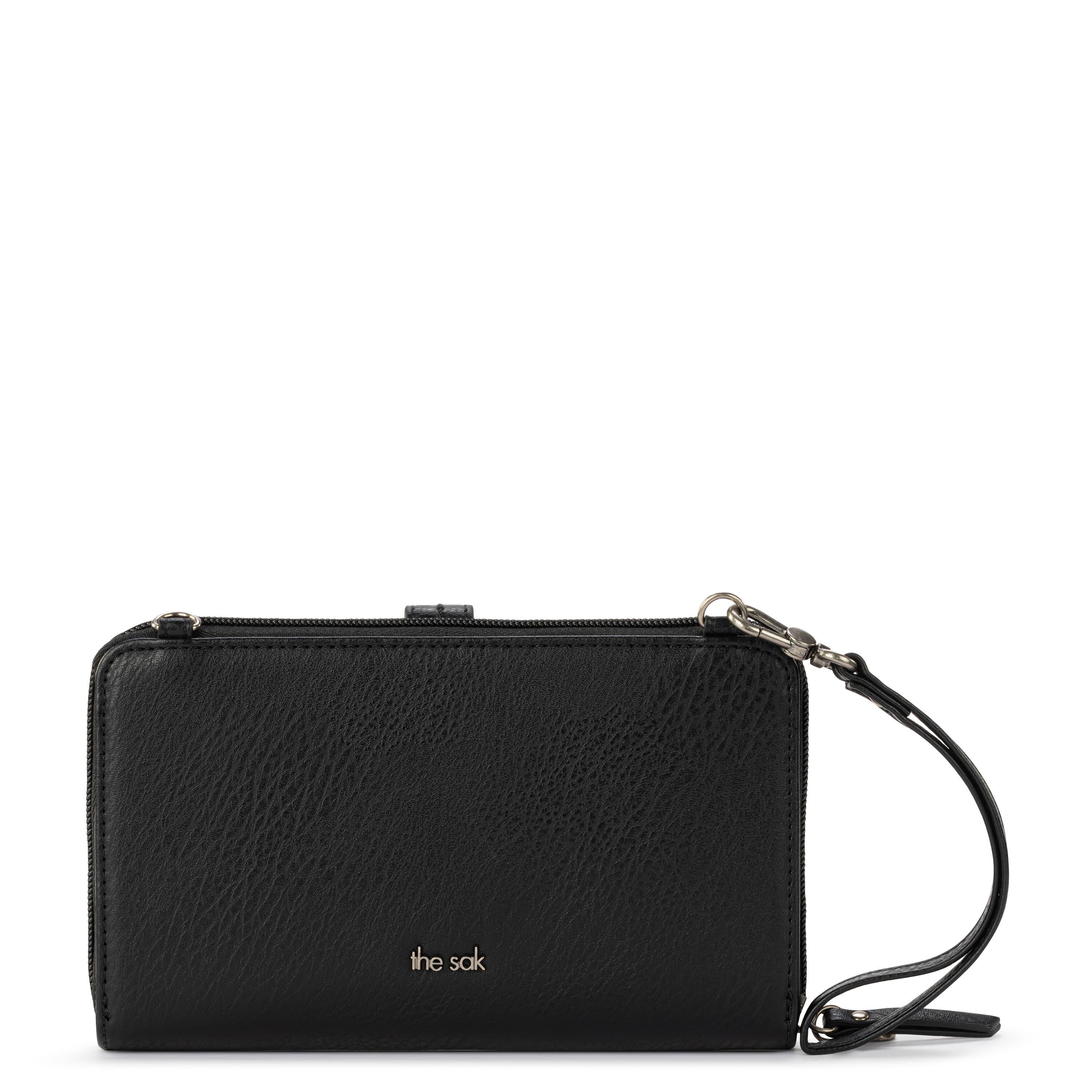 The Sak Iris Smartphone Wallet - Hand Crochet - Black Check