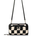 The Sak Iris Smartphone Wallet - Hand Crochet - Black Check