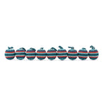 The Sak 9-Piece Ornament Set - Hand Crochet - Granny Multi
