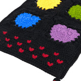 The Sak Haven Cozy Scarf - Hand Crochet - Black Peace And Love