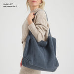 The Sak Los Feliz Large Tote - Hand Crochet - Maritime