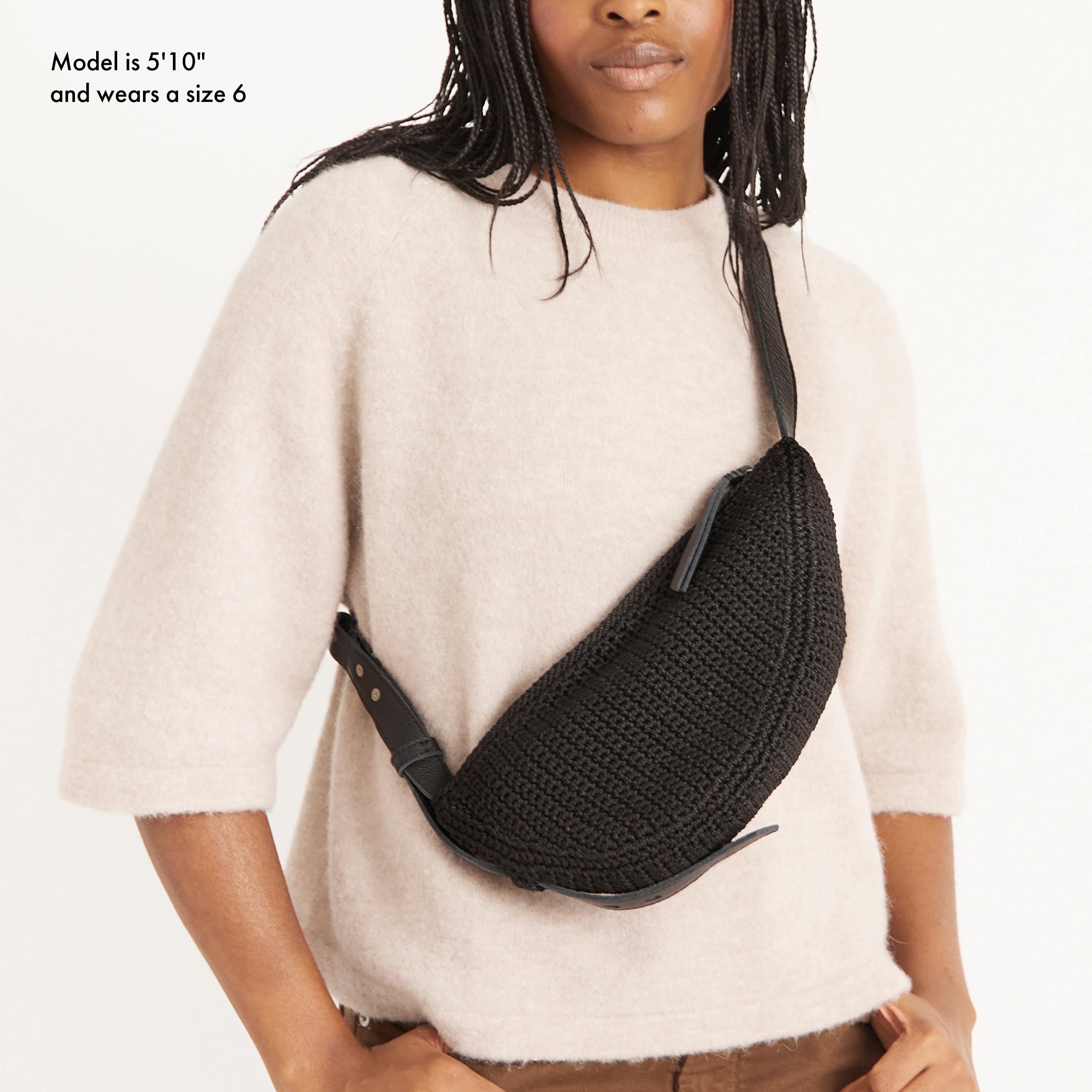 The Sak Tess Sling - Hand Crochet - Black