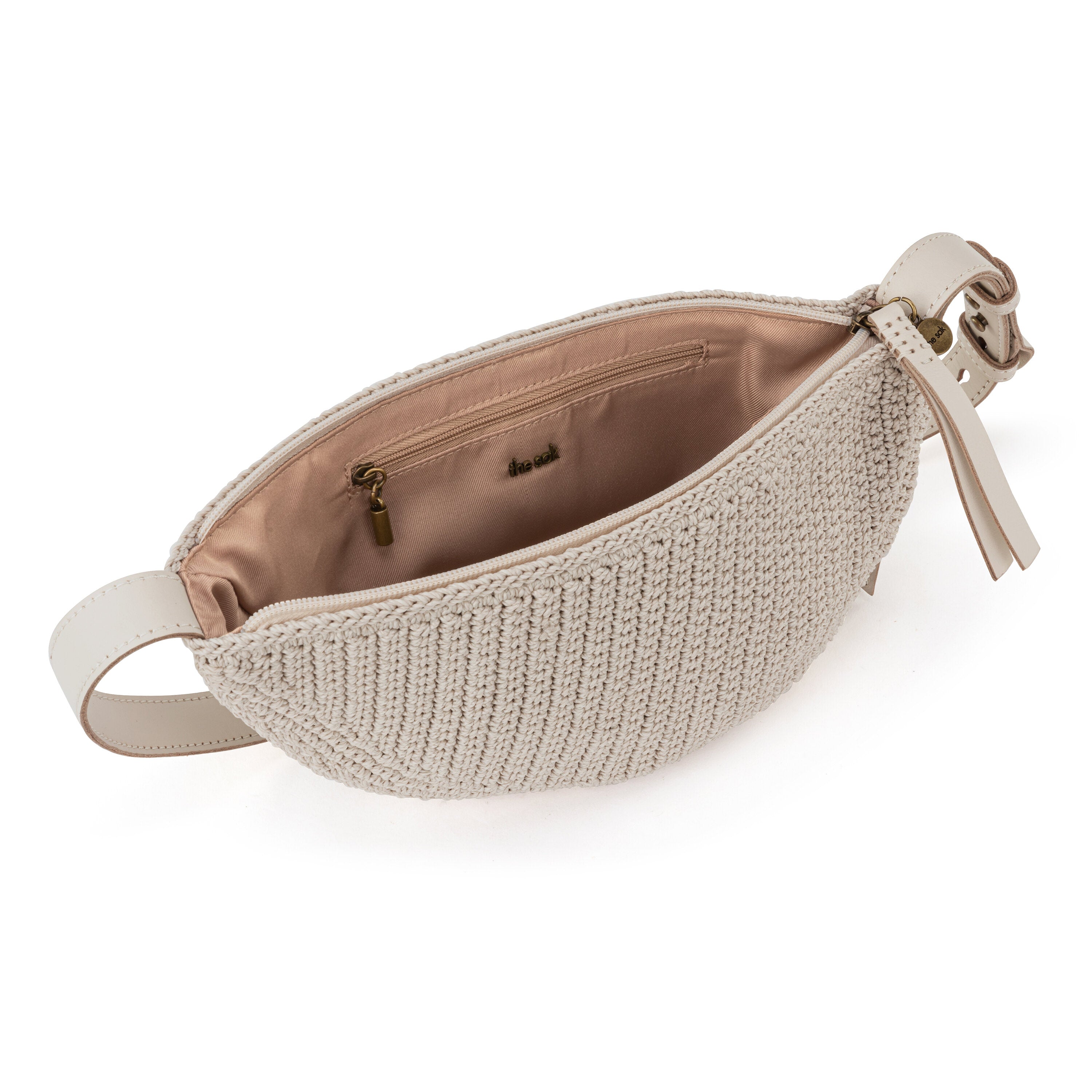 The Sak Tess Sling Bag - |Hand Crochet - Ecru|