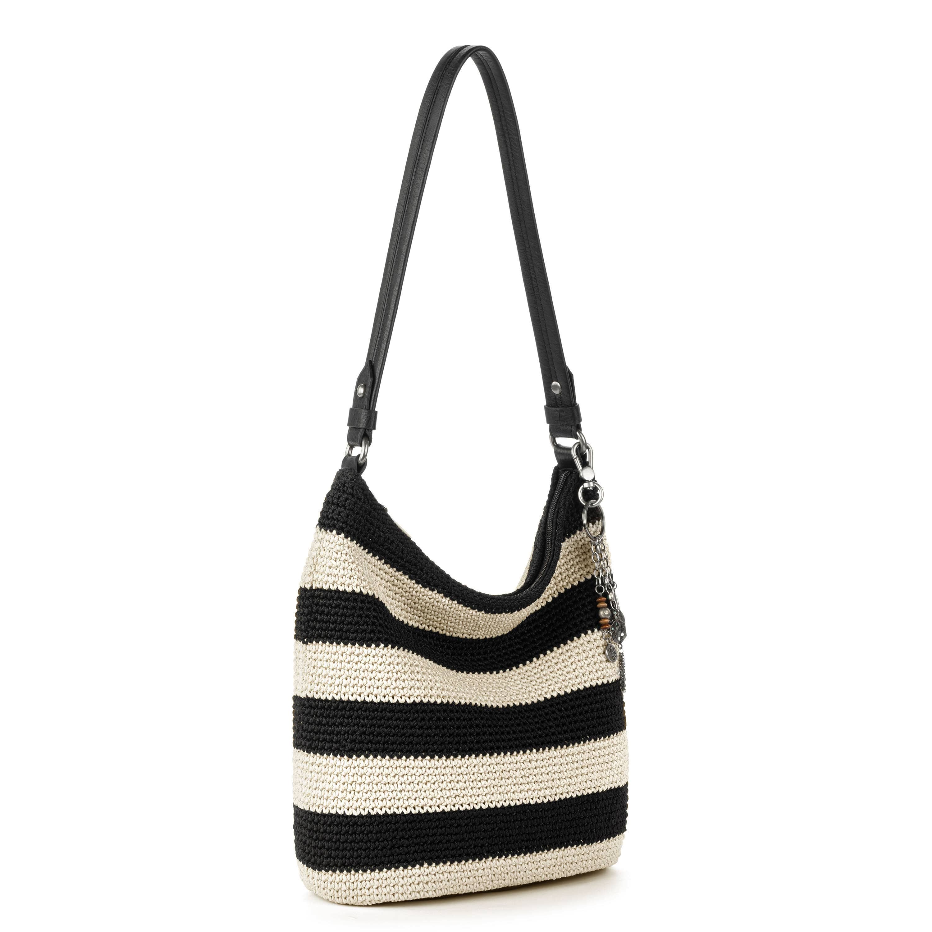 The Sak Sequoia Hobo - Hand Crochet - Black Stripe