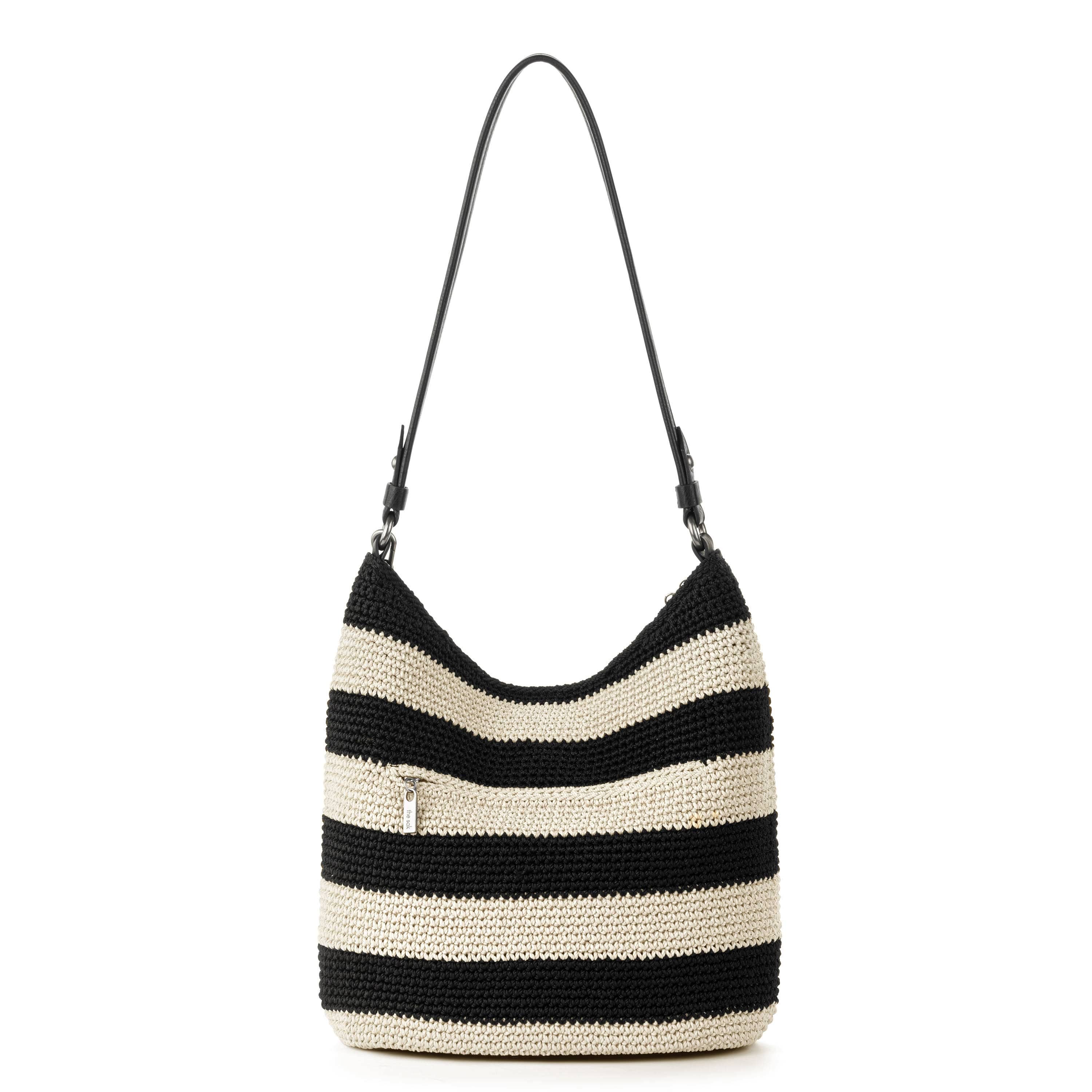 The Sak Sequoia Hobo - Hand Crochet - Black Stripe