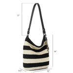 The Sak Sequoia Hobo - Hand Crochet - Black Stripe