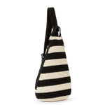 The Sak Geo Sling Backpack - Hand Crochet - Black Stripe