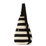 The Sak Geo Sling Backpack - Hand Crochet - Black Stripe