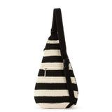 The Sak Geo Sling Backpack - Hand Crochet - Black Stripe