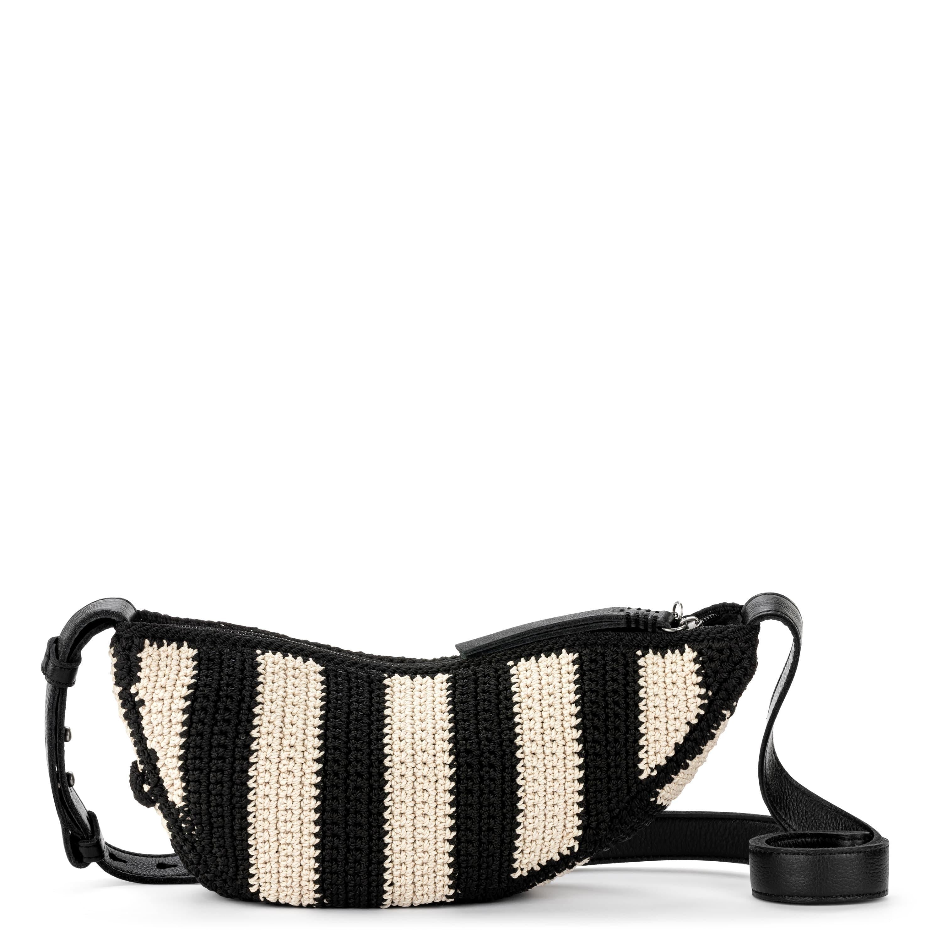 The Sak Tess Sling - Hand Crochet - Black Stripe