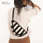 The Sak Tess Sling - Hand Crochet - Black Stripe